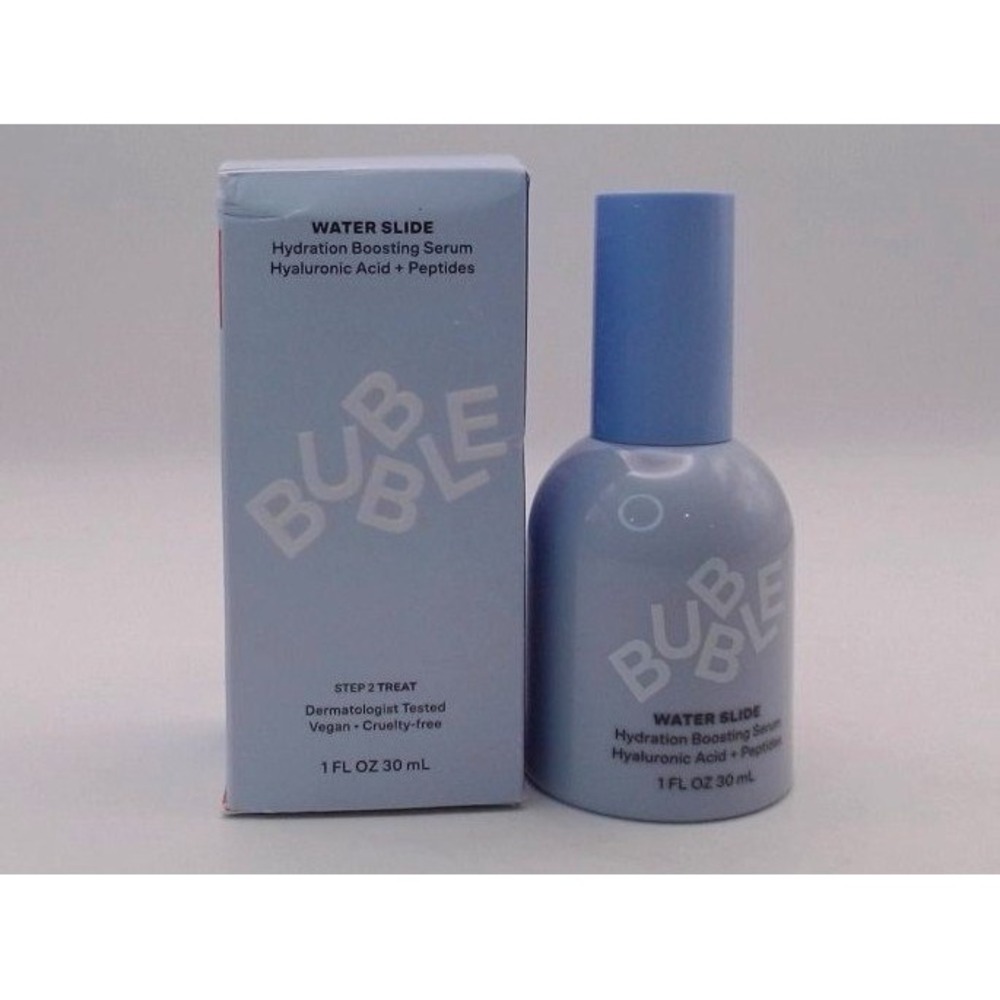 Title: Bubble Water Slide Hydration Boosting Serum Hyaluronic Acid Peptides 1 oz